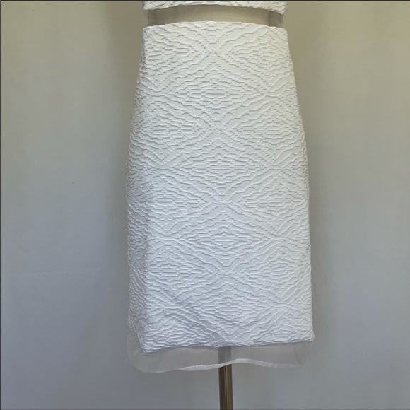 Calvin Klein White Dress with Sheer cutout - Picture 7 of 11